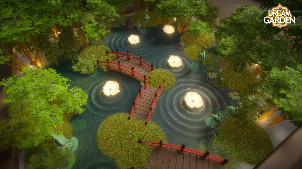 手のひらサイズの和風庭園、つくりませんか? 枯山水も、朱塗りの橋も思うがまま。木や苔を廃止したら、あとはライトアップや、季節の変更も簡単。 『Dream Garden』、触るだけで時間が溶けそう。