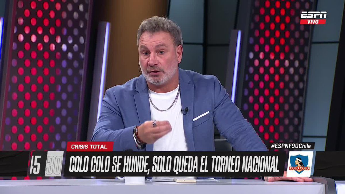 "EN #COLOCOLO TODO SE CAYÓ DESDE EL PARTIDO CON #FORTALEZA" #ESPNF90Chile Marcelo Barticciotto se refirió al presente de los Albos, tras la goleada sufrida ante #Racing y quedar fuera de competencias internacionales en el año de su Centenario.