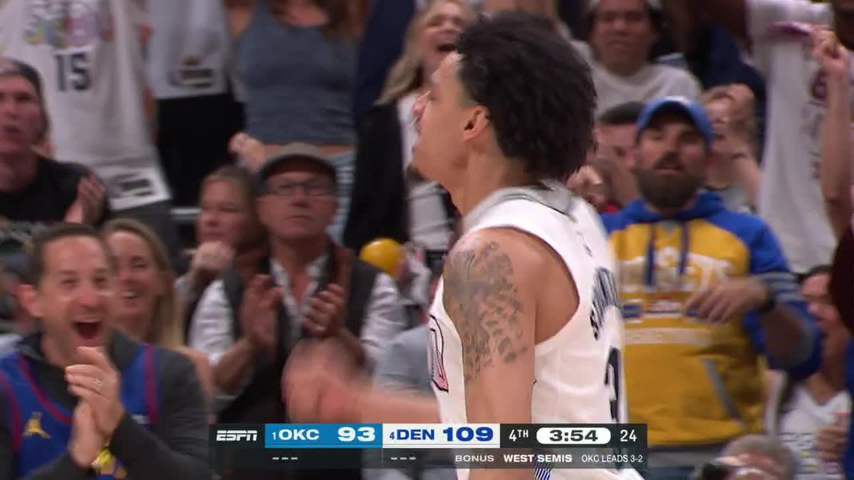 JULIAN STRAWTHER ERUPTING FOR DENVER IN GAME 6 🔥