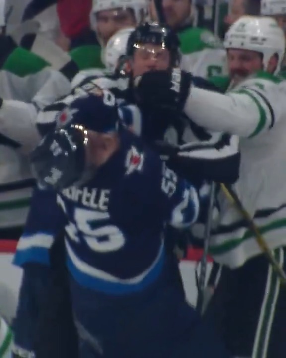 Stars player EJECTED for landing punch while ref was holding them back 🤯👊