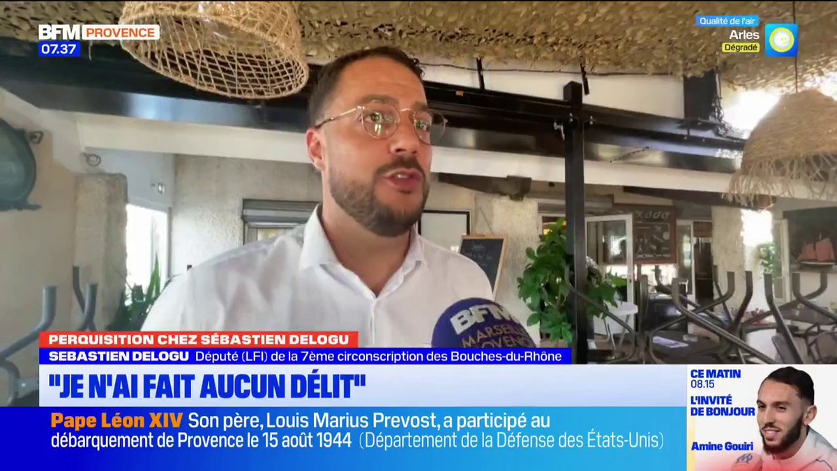 💬 "Je n'ai fait aucun délit" Le député Sébastien Delogu réagit aux perquisitions de son domicile et de sa permanence dans le cadre d'une enquête pour vol de documents