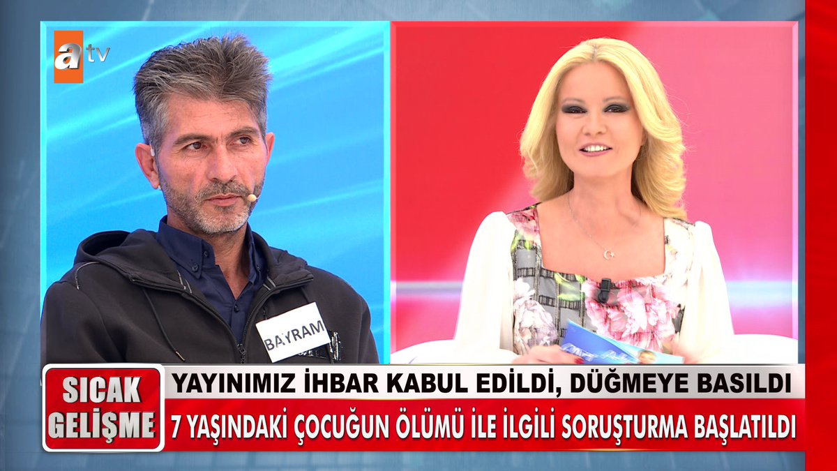 7 yaşındaki çocuğun ölümüyle ilgili sıcak gelişme... Yayın ihbar kabul edildi, düğmeye basıldı. #MügeAnlıİleTatlıSert #MügeAnlı atv