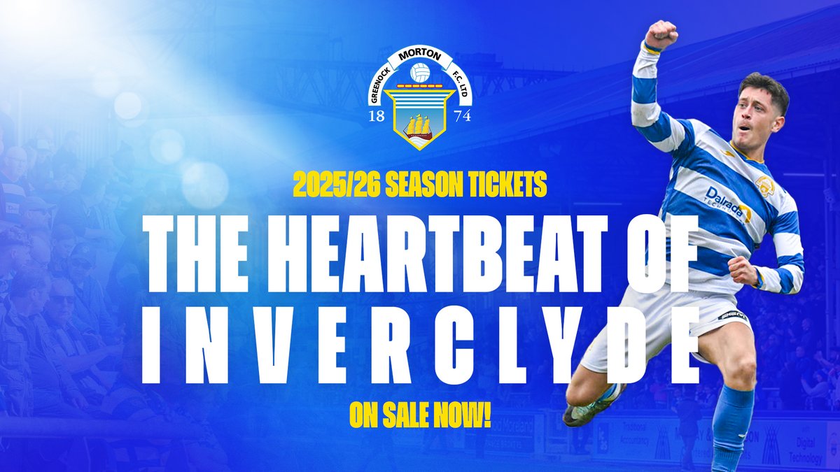 💙 The Heartbeat of Inverclyde 2025/26 season tickets are now on sale!