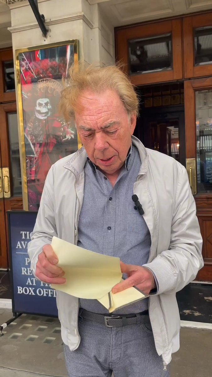 The Eurovision grand final has almost arrived, so too has a note from The Phantom... The O.G sees it all... Eurovision voters you have been warned! #eurovision2025 #andrewlloydwebber #remembermonday