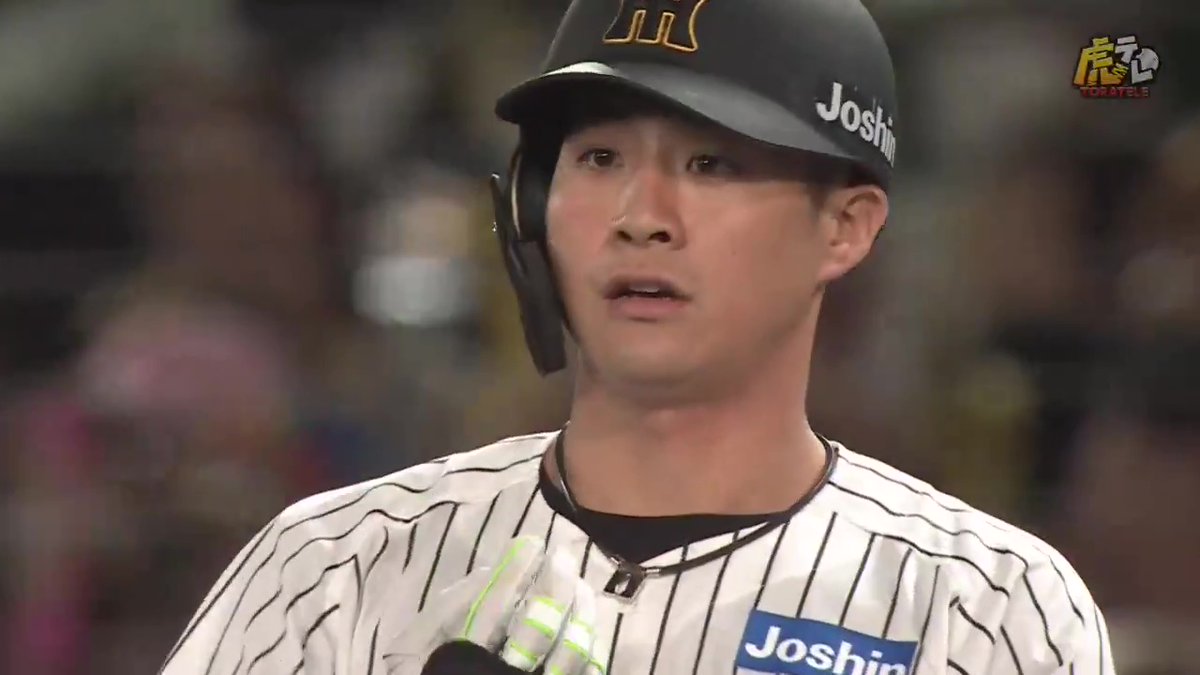 7回裏、木浪選手がセンター前タイムリーヒットを放ち同点に追いつく! #hanshin #虎テレ #阪神タイガース #鼓動を鳴らせ_虎道を進め