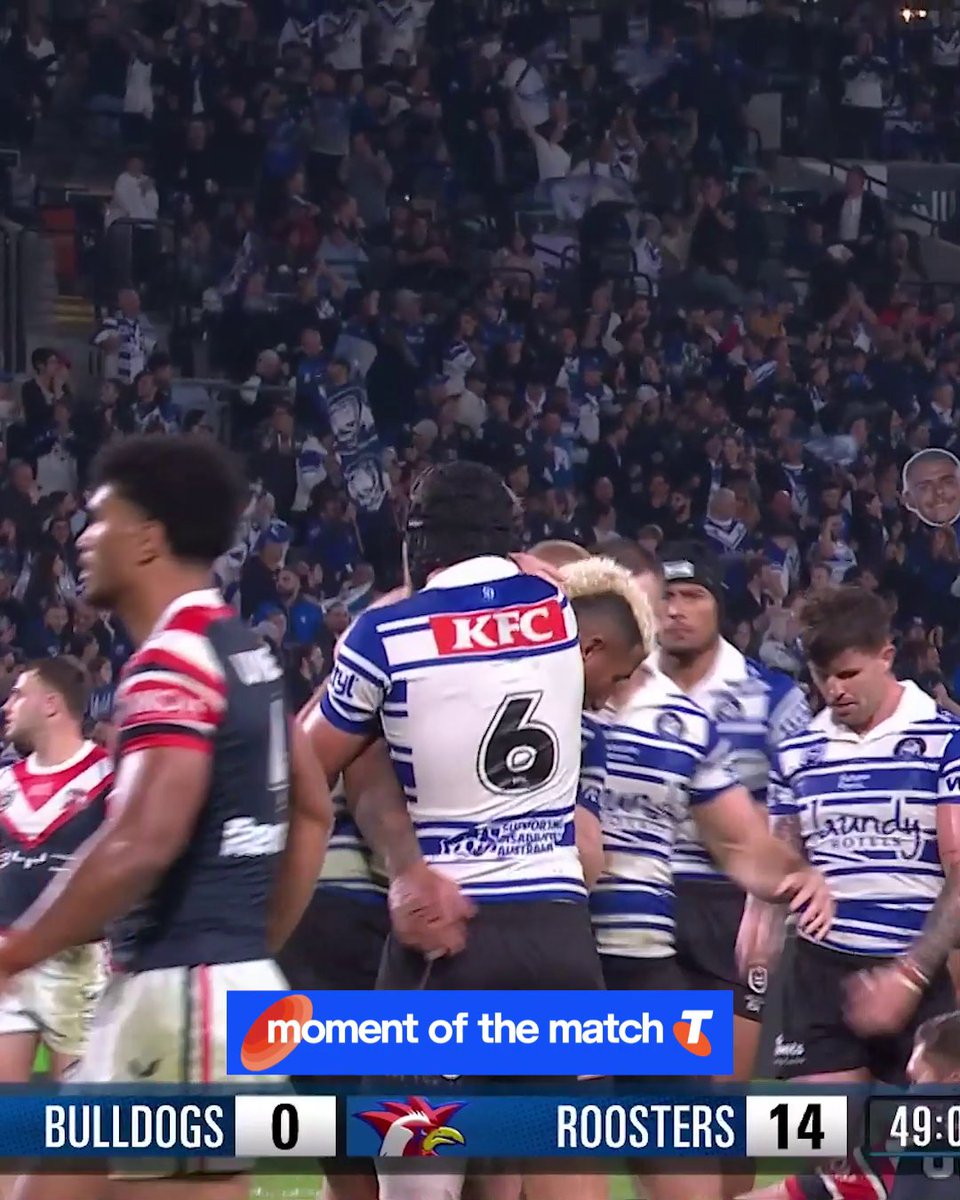 The footwork from Hayward 🕺 #NRLBulldogsRoosters Telstra Moment of the Match.