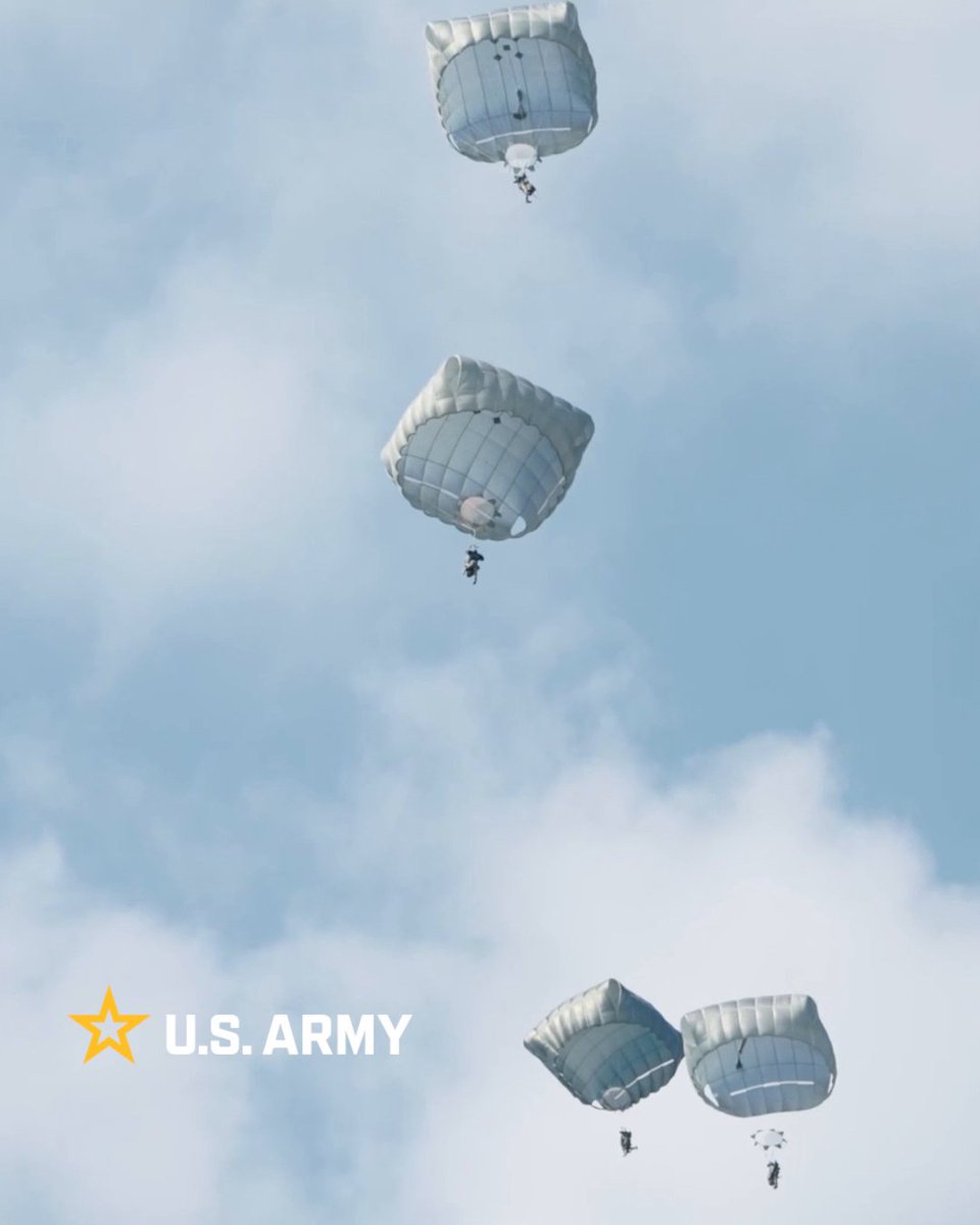 Who's ready to jump into the weekend? 🪂 U.S. Army paratroopers with the 173rdAirborneBrigade execute an airborne jump at Aviano Air Base, Italy. 📽️ Pfc. Jamaries Casado