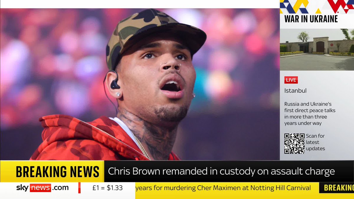 BREAKING: Chris Brown has been denied bail over an allegation of causing grievous bodily harm with intent. He was arrested in Manchester in the early hours of Thursday. Read more: 📺 Sky 501, Virgin 602, Freeview 233 and YouTube