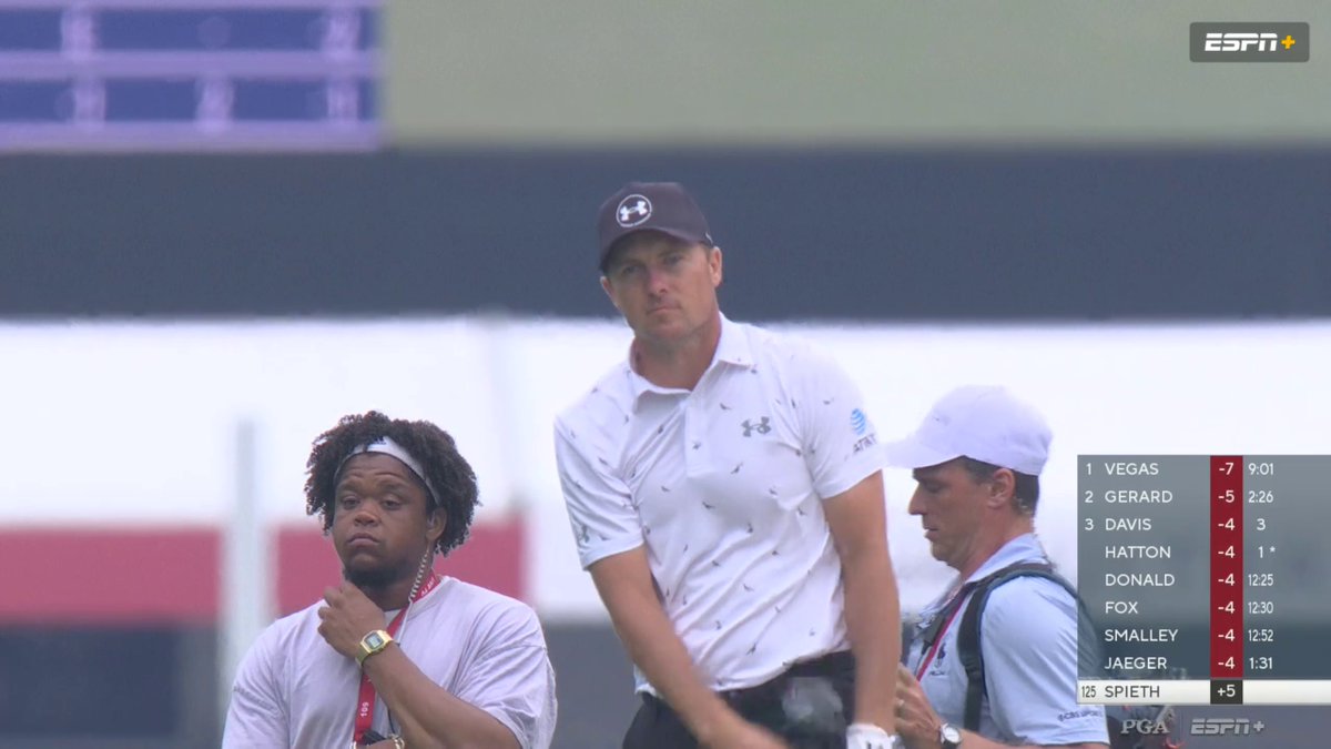Eagle on the first hole for Jordan Spieth 👏 Catch all of the morning PGA Championship action on ESPN+ and Disney+ before coverage heads to ESPN at noon ET: