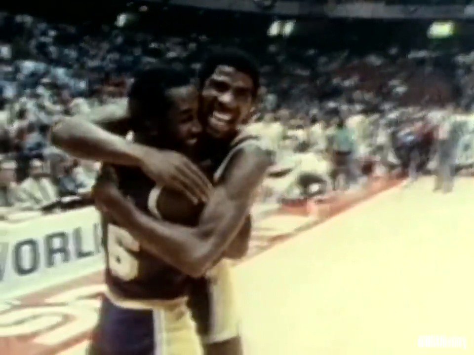 On this day in 1980, Rookie Magic Johnson started at center for an injured Kareem Abdul-Jabbar 😳 Magic went on to record 42 PTS, 15 REB & 7 AST to lead the Lakers to the NBA Championship 🏆 (via NBA History)