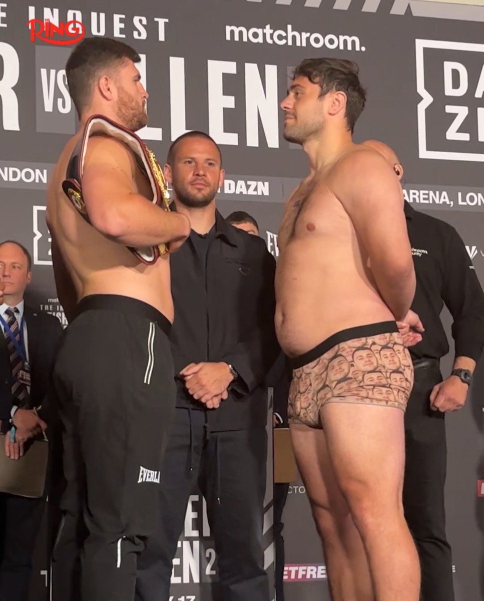 ⚖️ Johnny Fisher vs David Allen weigh-in results: 🏴󠁧󠁢󠁥󠁮󠁧󠁿 Johnny Fisher - 245.5lbs 🏴󠁧󠁢󠁥󠁮󠁧󠁿 David Allen - 265lbs ✅ All set for their heavyweight rematch tomorrow night in London.