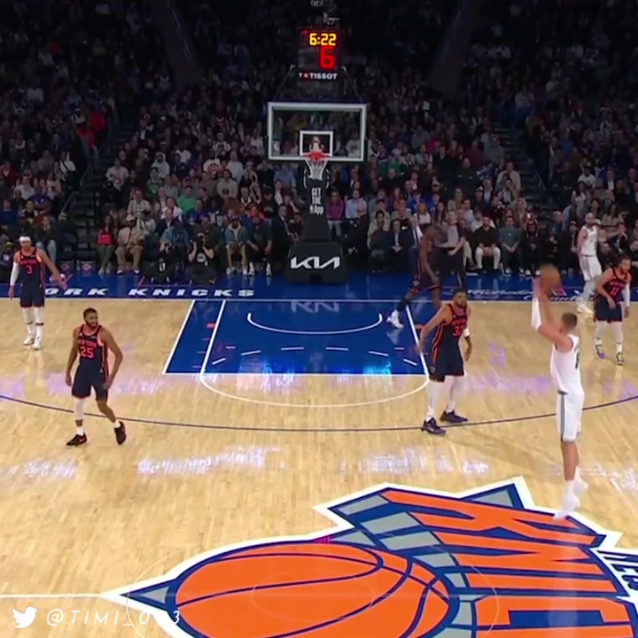 I miss Kristaps Porzingis and want his smile back 💔 It's almost hard to believe this is him torching the Knicks for 34 points on 8-for-13 3PT shooting on April 8th which was only 39 days ago. Fuck that illness. Sending you some positive vibes, KP!
