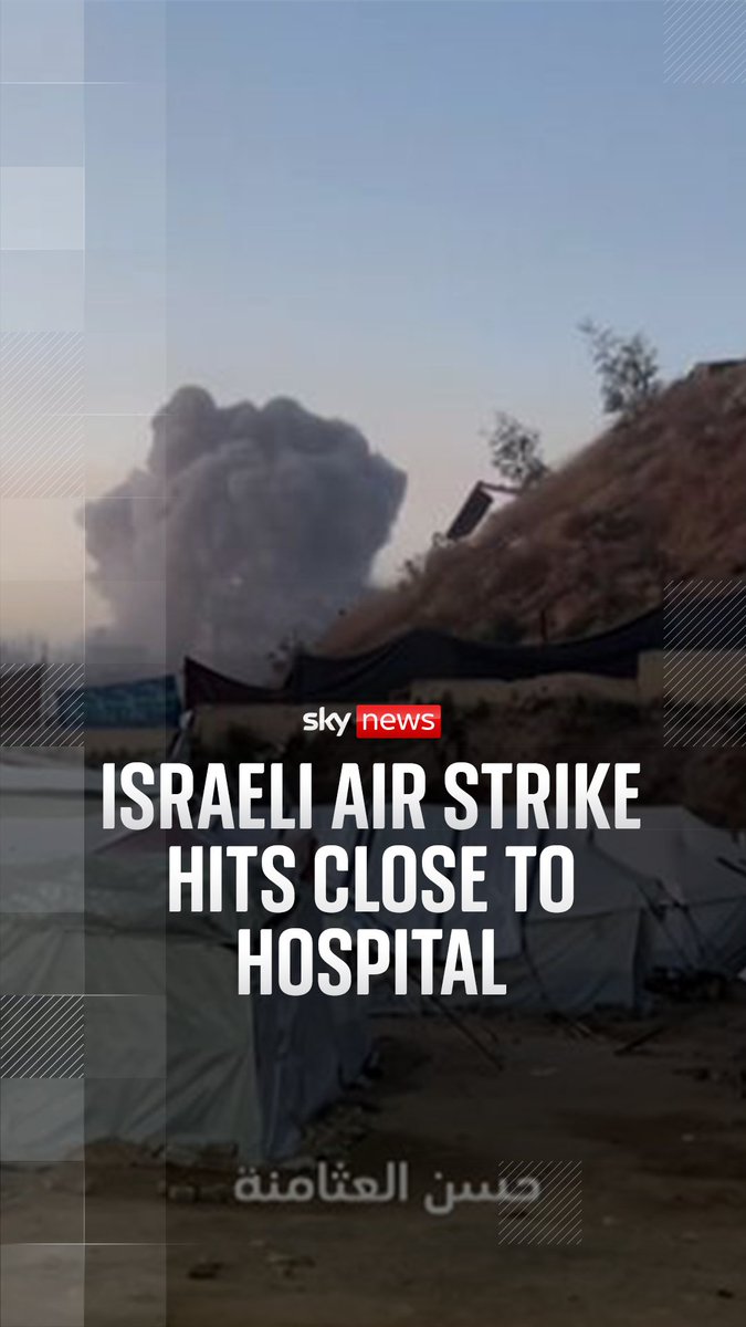 Israeli air strike hits close to Indonesian Hospital in northern Gaza. At least 64 people have been killed by the Israeli strikes. Read more 🔗