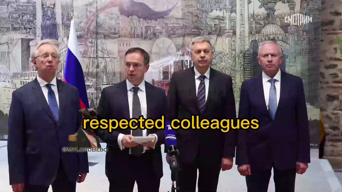 🇺🇦🇷🇺🇹🇷 RUSSIAN STATEMENT ON THE RESULTS OF THE NEGOTIATIONS IN TURKEY! 1) Prisoner exchange of 1000 for 1000 is agreed upon 2) Ukraine requested direct negotiations between Putin and Zelensky, Russia noted that 3) Both sides will write out and present their detailed vision of a ceasefire After this is completed the negotiation will continue in the next phase.