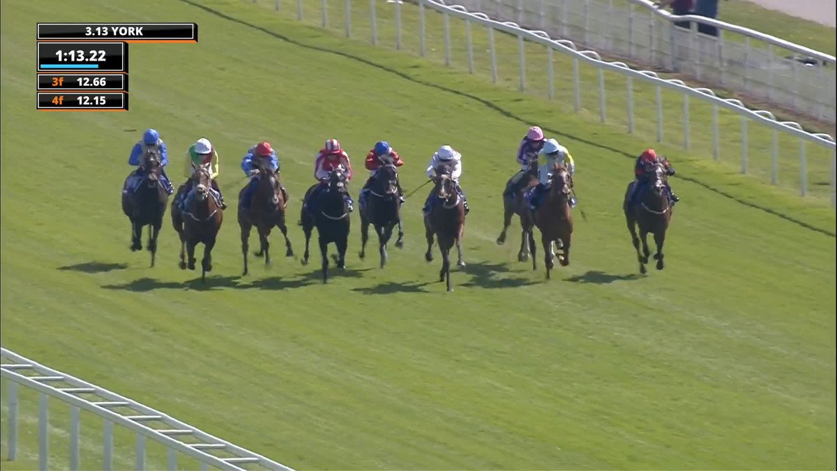 She remains unbeaten! 😤 Kon Tiki holds them off in the Sky Bet Fillies' Stakes 🥇 #ITVRacing | York Racecourse | JaneChappleHyam | David Egan