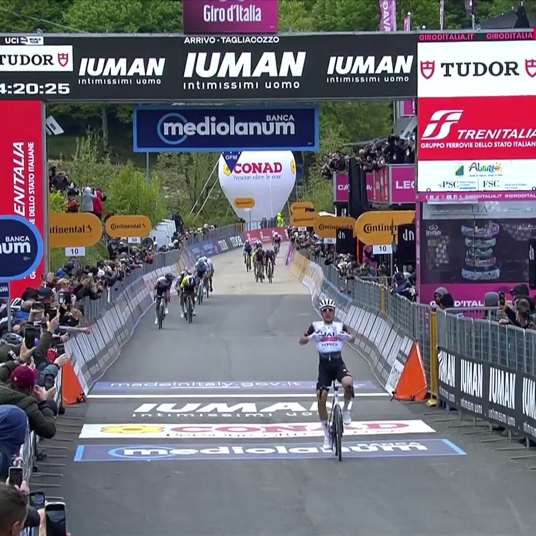 Ayuso remporte la 7e étape du Giro à Tagliacozzo devant Isaac Del Toro ! L'Espagnol a placé une attaque dévastatrice, Roglic n'a pas pu suivre #giroditalia #LesRP