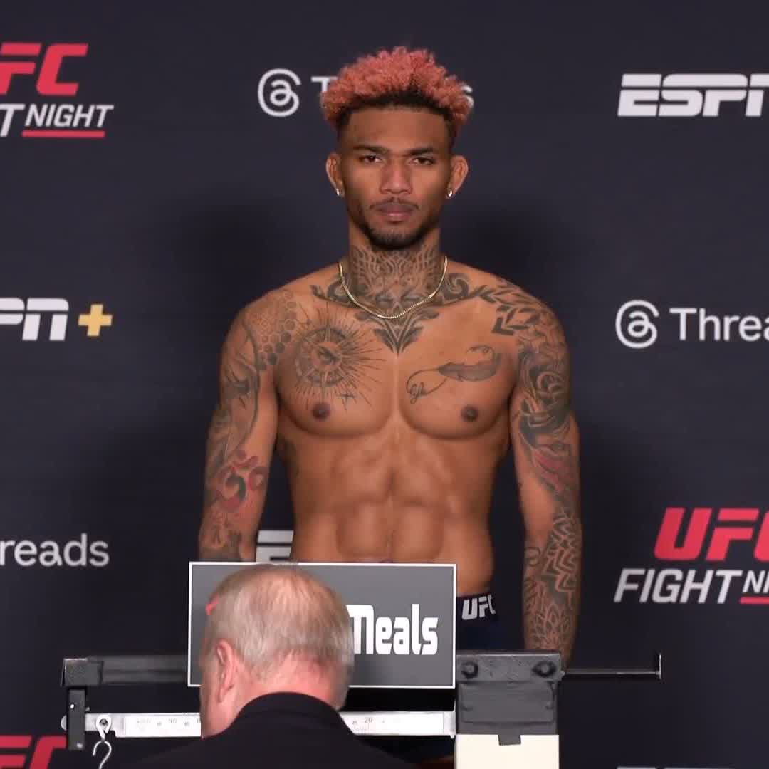 First to the scale 👏 Michael Morales weighs-in at 170.5lbs! [ #UFCVegas106 | TOMORROW on ESPN+ | 7pmET ]