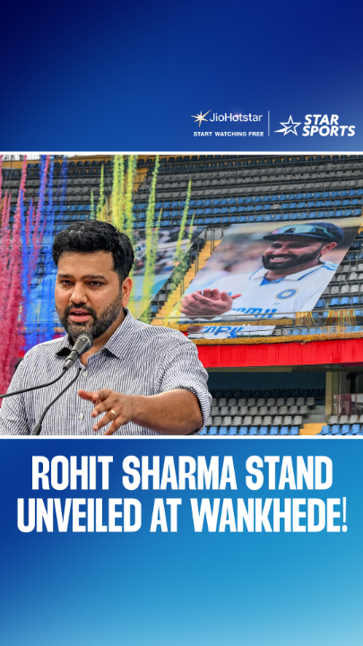 A moment of immense honour, as a stand in Wankhede has been named after Rohit Sharma! ๐ The T20 World Cup & Champions Trophy winning captain shared a heartfelt message, expressing his gratitude and joy on this special occasion. ๐ Watch him next #IPLOnJioStar #MIvDC 21 MAY, 6:30 PM | LIVE on Star Sports 1, Star Sports 1 Hindi, Star Sports 2, Star Sports 2 Hindi & JioHotstar!