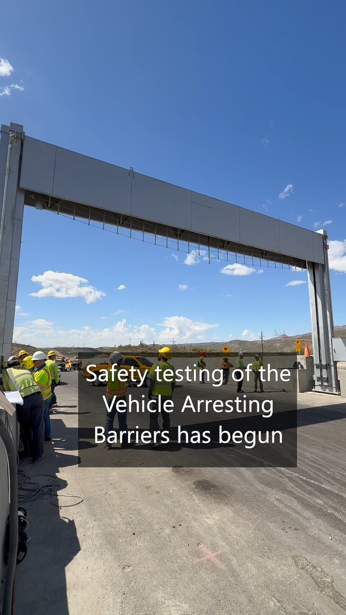 Two Vehicle Arresting Barriers (VABs) were installed and have undergone their first rounds of thorough testing within the I-17 flex lanes corridor. This is the first of many tests for the flex lanes and their safety systems before the lanes are opened to drivers later this year.