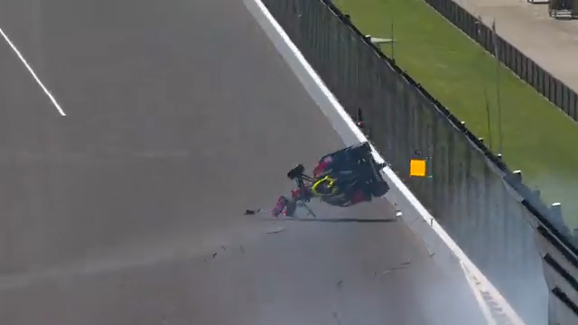 Kyffin Simpson on his "weird" crash in #Indy500 practice.