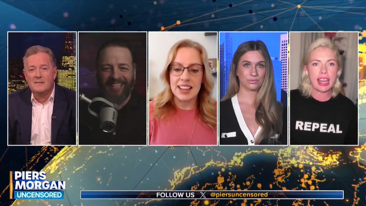 "He's not the piece of sh*t on this panel - that would be you, ma'am!" Rachel Wilson leaps to the defense of her husband Andrew! Watch more of it unfold on the link below👇 📺 Piers Morgan | Andrew Wilson | Rachel Wilson | Emily Saves America