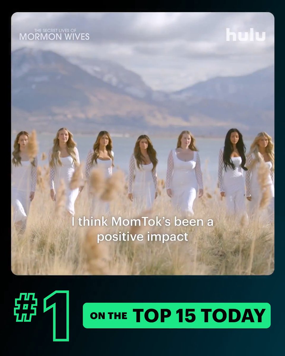 MomTok claiming their #1 spot. 👑 All episodes are now streaming on Hulu. #TheSecretLivesOfMormonWives