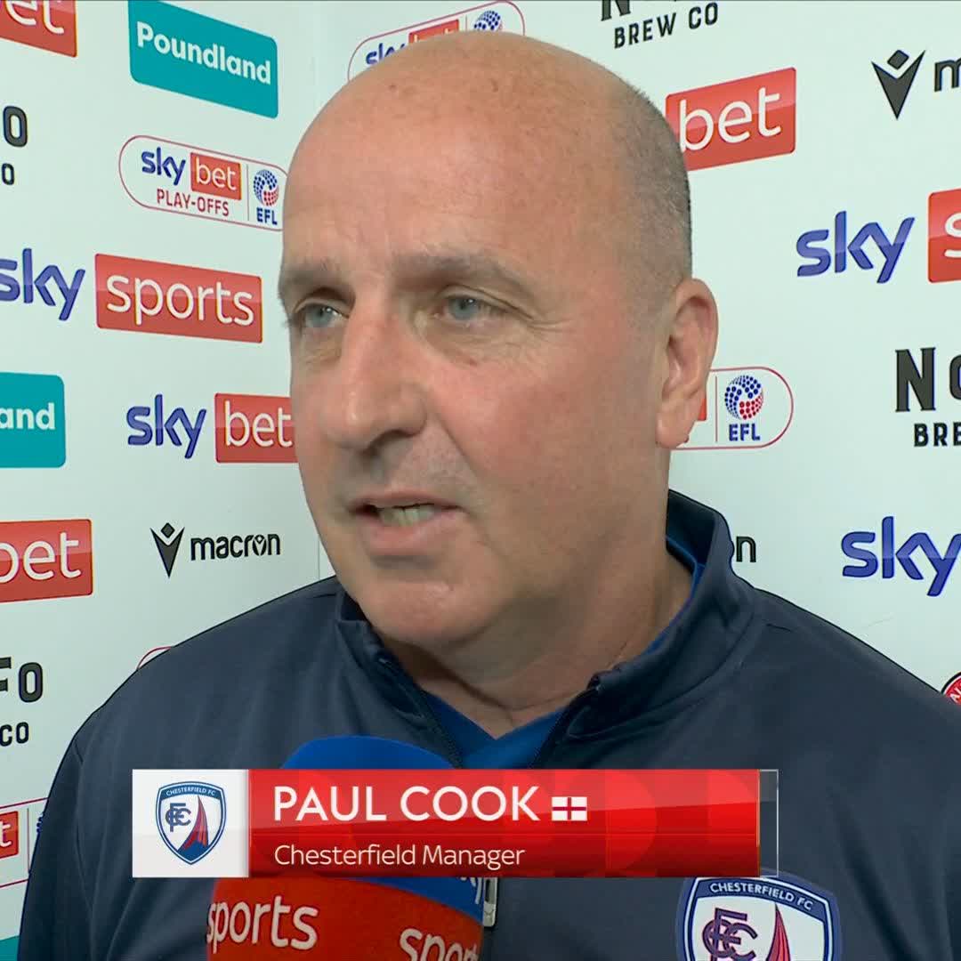 🗣️ "We're going to go down kicking and screaming to say the least. We're coming here to win" Chesterfield manager Paul Cook speaks ahead of their play-off semi-final against Walsall 🎙️