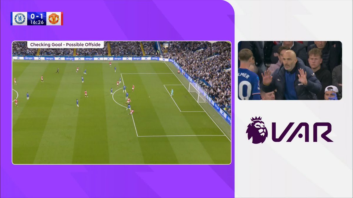 Harry Maguire's goal for Manchester United is ruled out for offside after a VAR review ❌