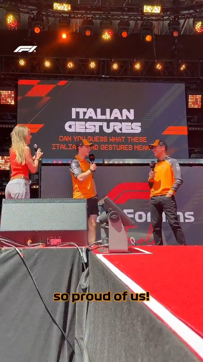 Oscar and Lando need to brush up on their Italian gestures 🤌 😂 #F1 #ImolaGP McLaren