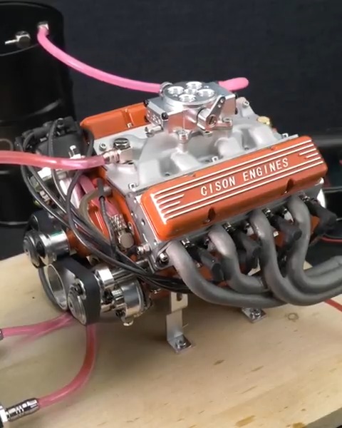 🔧Discover the CISON Gasoline OHV V8 Small-block Engine Model Kit! This 1/6 scale, 4-stroke, 44cc, water-cooled engine is perfect for hobbyists and collectors. Assemble your own detailed V8 model, featuring authentic OHV mechanics.🚗🔧 🛒Shop Now:
