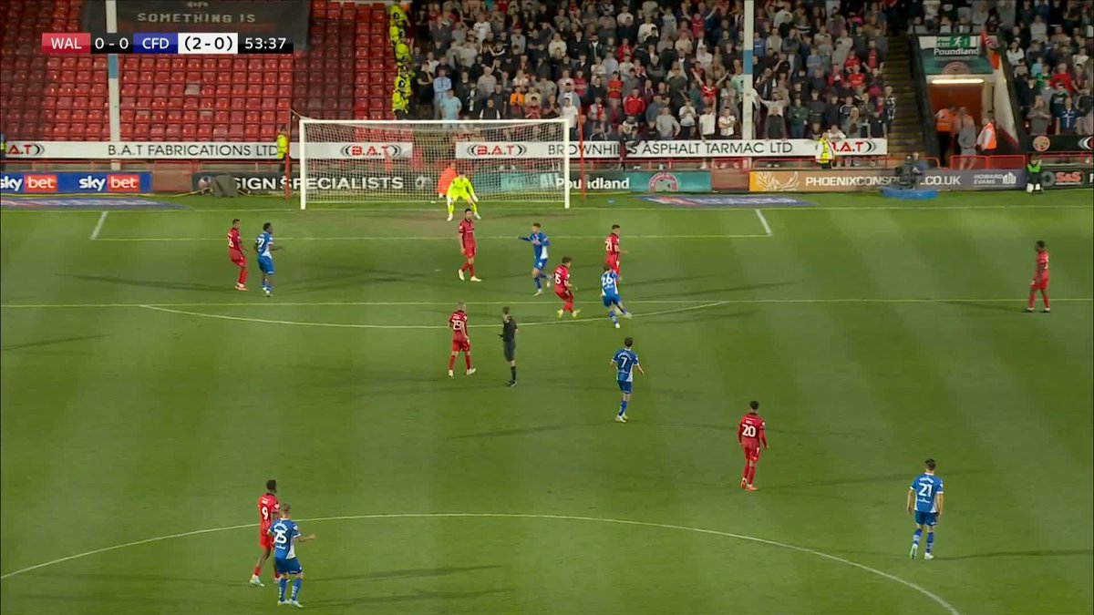 Chesterfield have the ball in the net but it's ruled out for handball! ❌