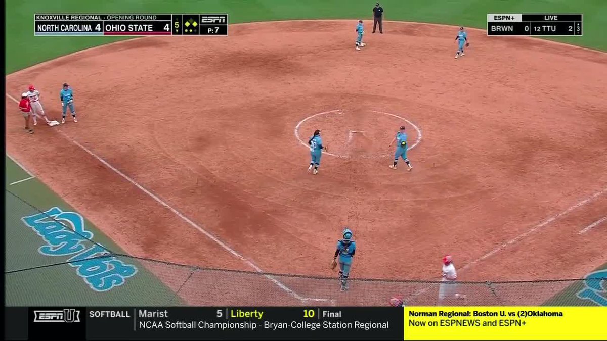 There are bombs and then there's what Morgan Frye did right here. 275 feet to dead center. OSU 7, UNC 4 | Morgan Frye | Watch: ESPNU | #GoBucks