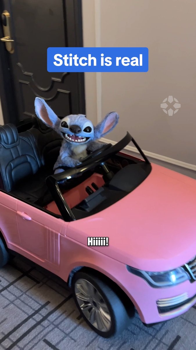 Stitch drives himself to the press junket for the Lilo &amp; Stitch live-action remake movie: