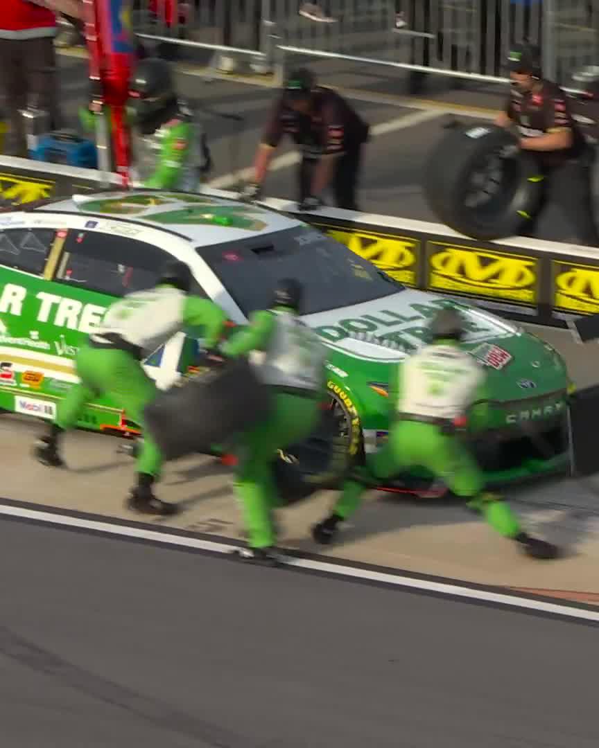 Pit road gets slicker and slicker with each stop. 😬