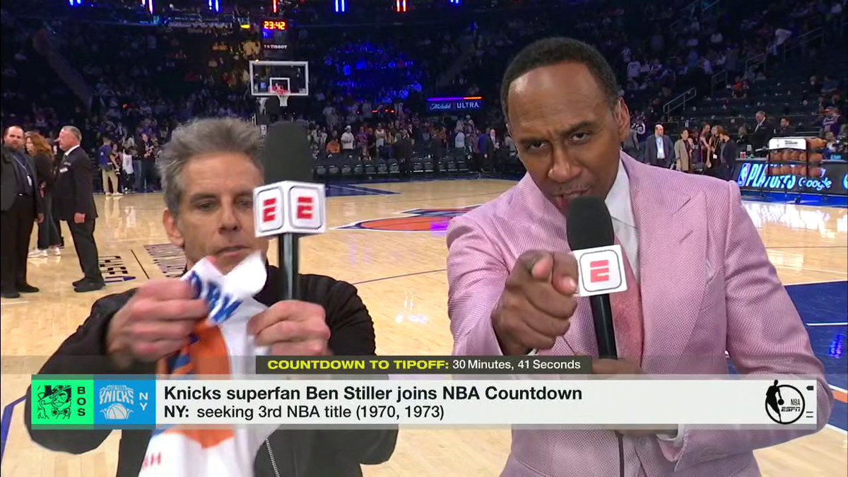 "This is the time. Now is the moment and it's gonna happen tonight." Knicks superfan Ben Stiller is HYPED for Game 6 🔥🙌 Celtics-Knicks Game 6 | 🍿 NOW on ESPN