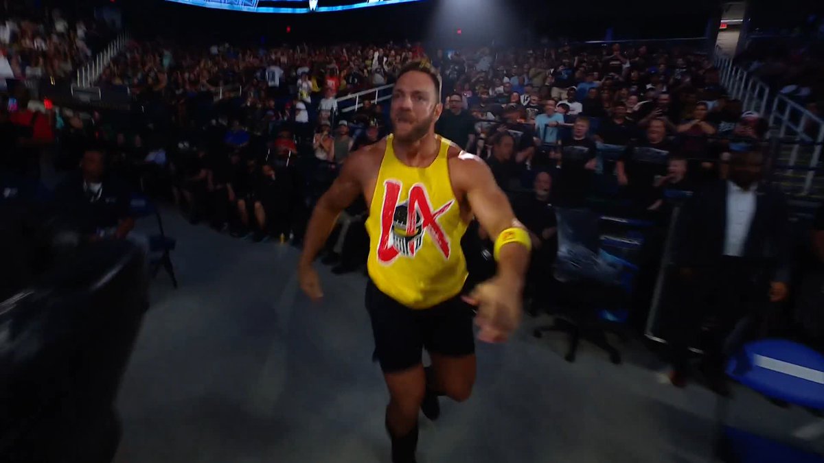 We’ve got company... LA Knight isn’t over what happened at #WWEBacklash 😡 #SmackDown