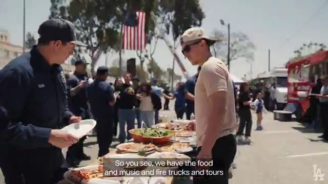 Ahead of tonight’s Firefighter Appreciation Night, Will, Tommy, Max and Tanner made a special visit to the Frank Hotchkin Memorial Training Center and hosted a special “Thank You” luncheon for firefighters from local LAFD stations.