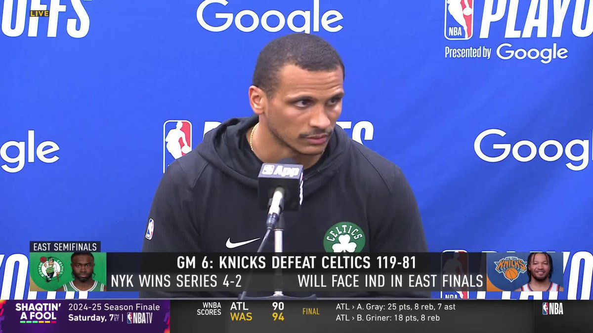 "This is the price you pay for trying to go after something, and that's how it goes." 🙏 Joe Mazzulla with appreciation for the Boston's journey this season.