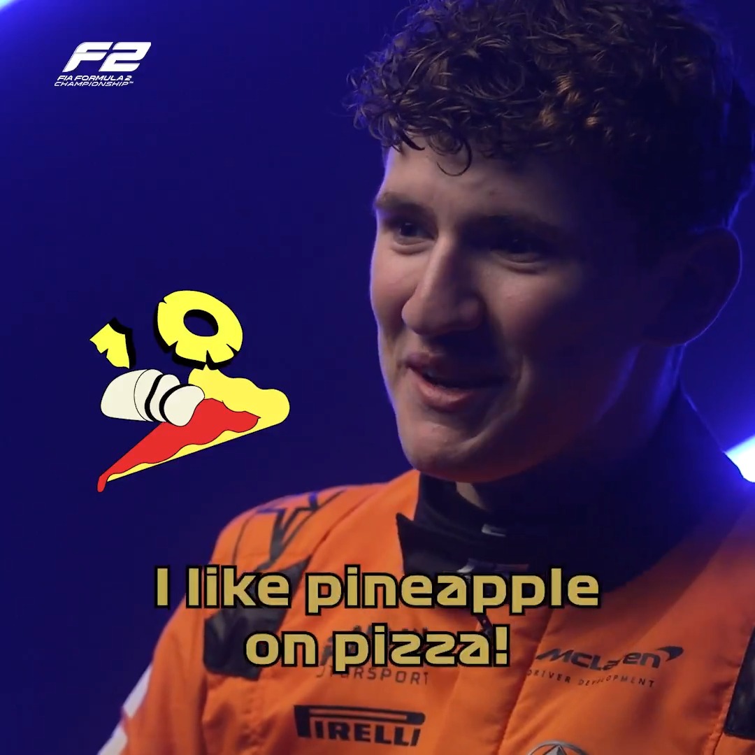 Oh Alex, what have you Dunne? 🍍🫢 It’s the Imola weekend, so naturally, we asked the important question… 🍕👀 #F2 #ImolaGP