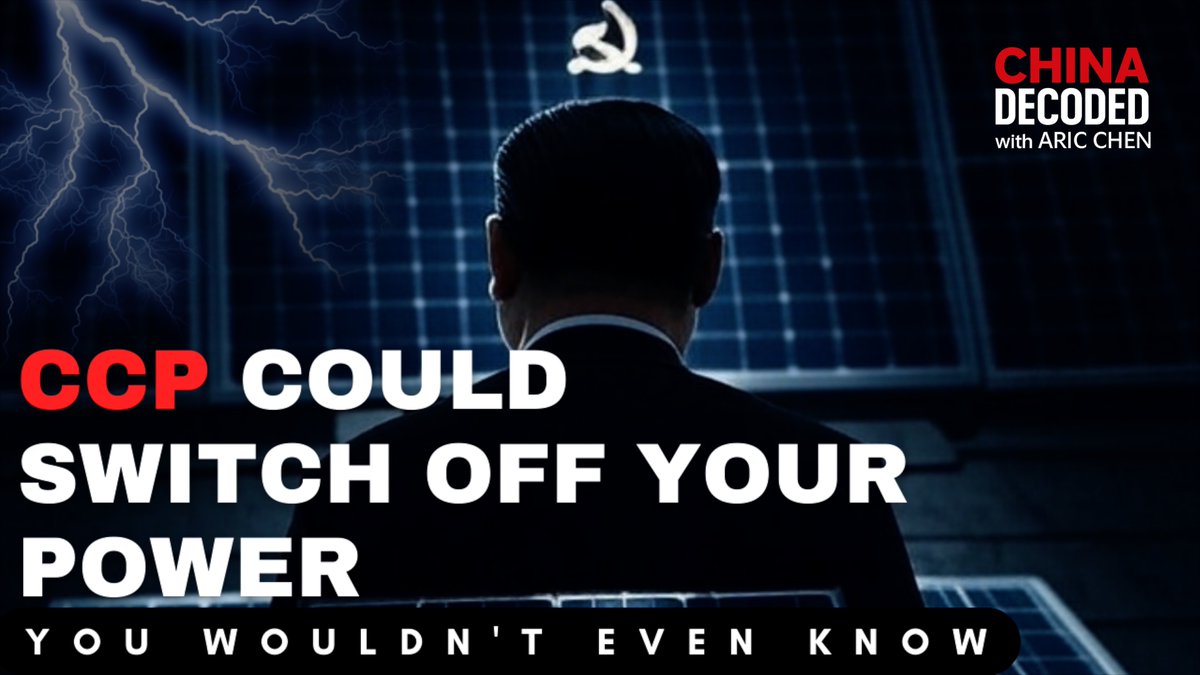 ⚡️What if China could switch off your power, and you wouldn't even know? U.S. officials have found hidden communication modules inside Chinese-made inverters. 🎥 Full breakdown → 🔍 Decoded with Aric Chen Europe just had unexplained blackouts. Coincidence — or quiet leverage? New episode, we decode: 🟥How the Chinese government uses clean tech exports to gain quiet access 🟥Why the global power grid may be more vulnerable than we think 🟥What recent disruptions reveal about future geopolitical risks #ChinaTech #EnergySecurity #Blackouts #Geopolitics #DecodedWithAricChen #solar #SolarPower