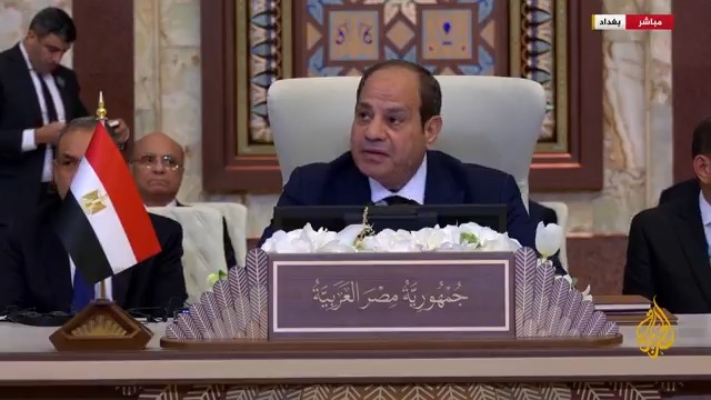 الرئيس المصري: قطاع #غزة تعرض لعملية تدمير واسعة بهدف تهجير أهله قسرا، وآلة الحرب الإسرائيلية لم تترك حجرا على حجر ولم تترك طفلا ولا شيخا إلا واستهدفته، وقيام دولة فلسطينية هو الحل الوحيد للخروج من دوامة العنف التي تعصف بالشرق الأوسط #الأخبار #حرب_غزة