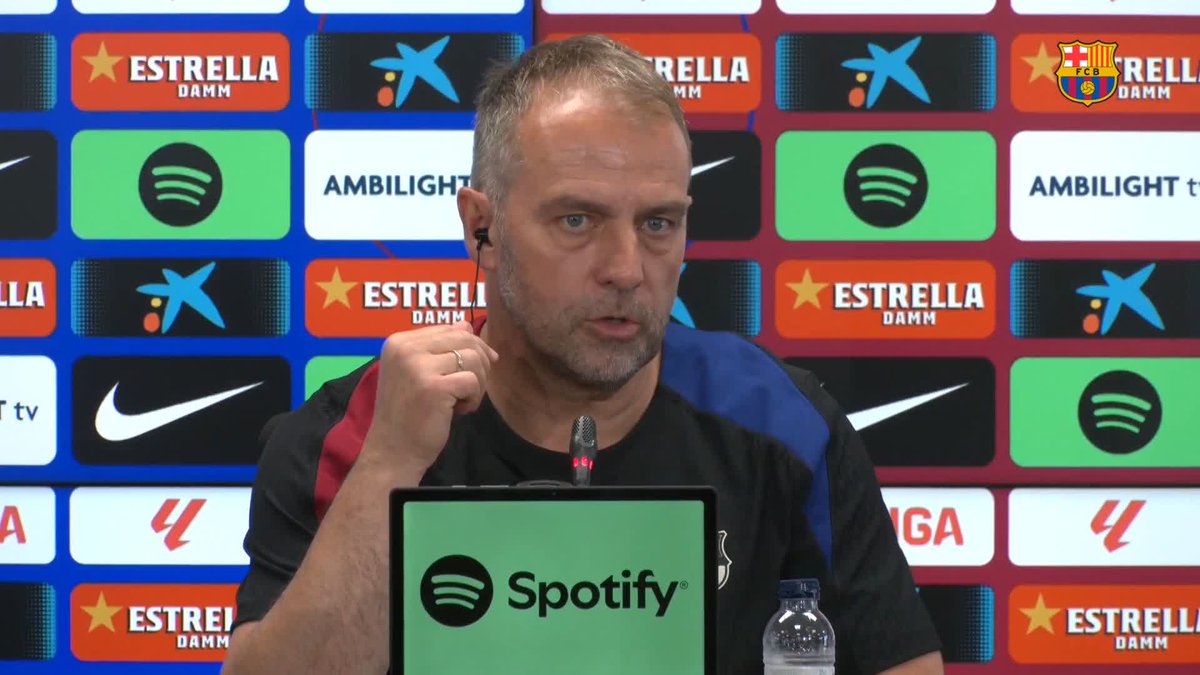 🎙️ Hansi Flick on possible lineup changes against Villarreal. #BarçaVillarreal