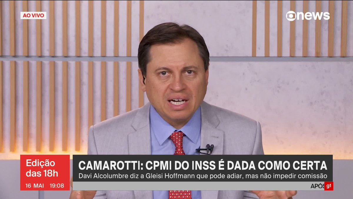 Camarotti: “O questionamento é como vai ser feito para ressarcir e o governo está preocupado é com a CPI, ou seja, como conter danos políticos”, sobre a situação do Planalto com a fraude no INSS. O PT jamais vai devolver o dinheiro que roubou.