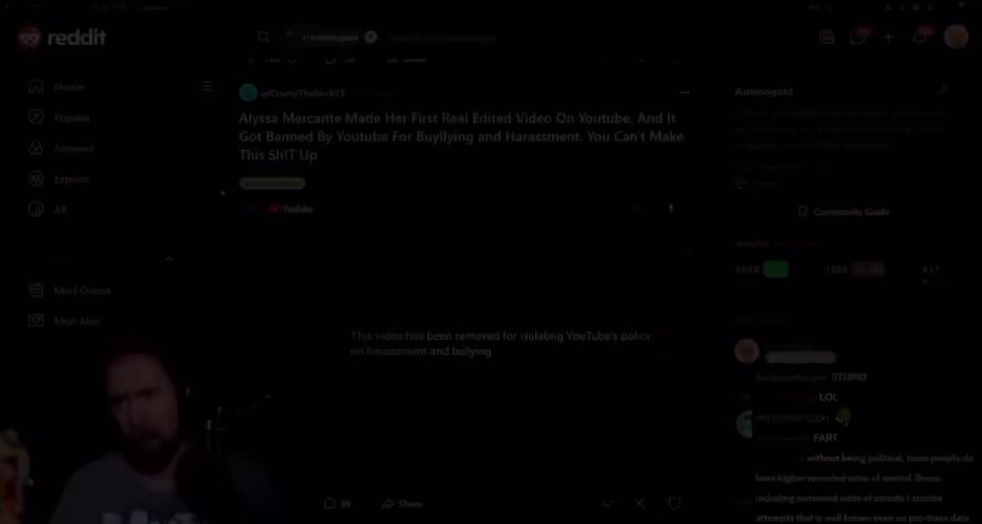 So Zack talks about my video on stream, says I brought all this on myself. It’s then immediately flooded with harassing comments. You didn’t even watch the video, Zack. I brought rape and death threats on myself? Your legacy will be more disgusting than your house.