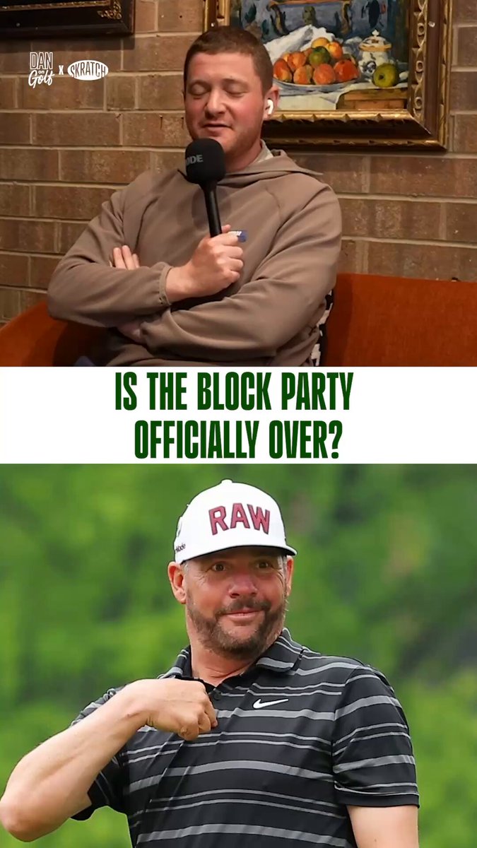 🎉🧱❌ The Block party is over. (Via Dan on Golf / Dan Rapaport)