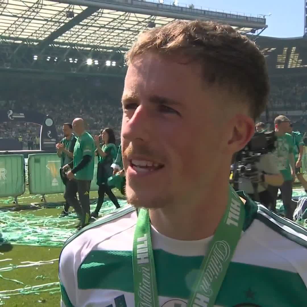 ☀️ “Sun shining, green and white on with the winner’s medal round my neck - it’s special” Luke McCowan on winning his first Scottish Premiership title and being a lifelong Celtic fan ⬇️