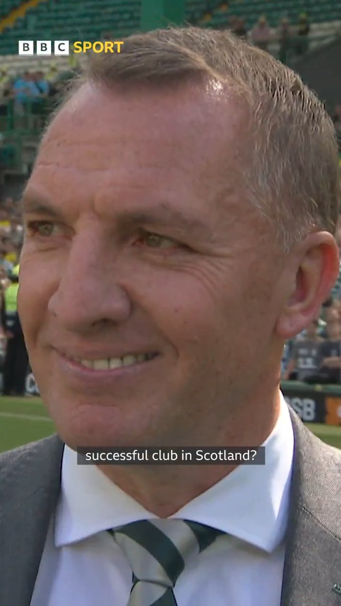 'How does it feel to be the manager of the most successful team in Scotland?' 😉 Brendan Rodgers after securing his fourth Scottish Premiership title as Celtic manager 🏆🏆🏆🏆 #BBCFootball