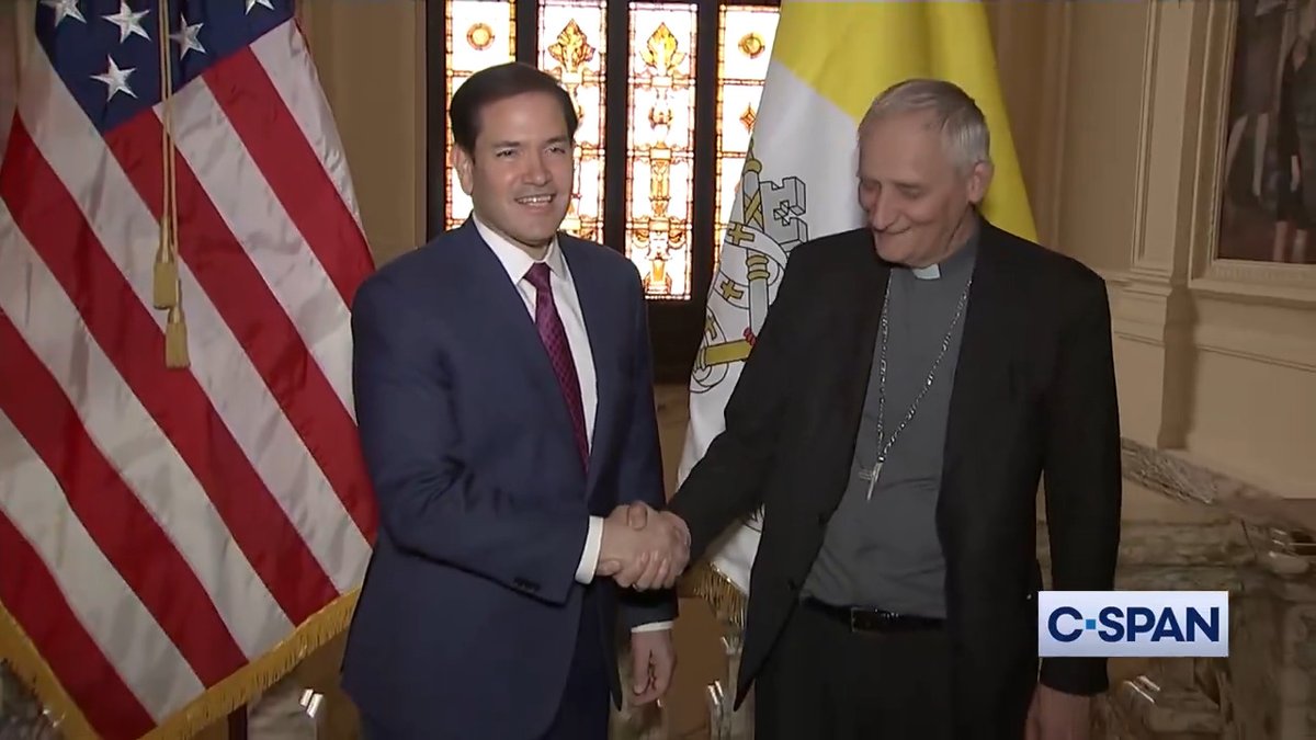 .Secretary Marco Rubio on Russia-Ukraine talks: "We thank the Holy See for its willingness to be involved in this process...We are grateful for their longstanding efforts, not simply on trying to broker peace but on the exchanges of the prisoners..."