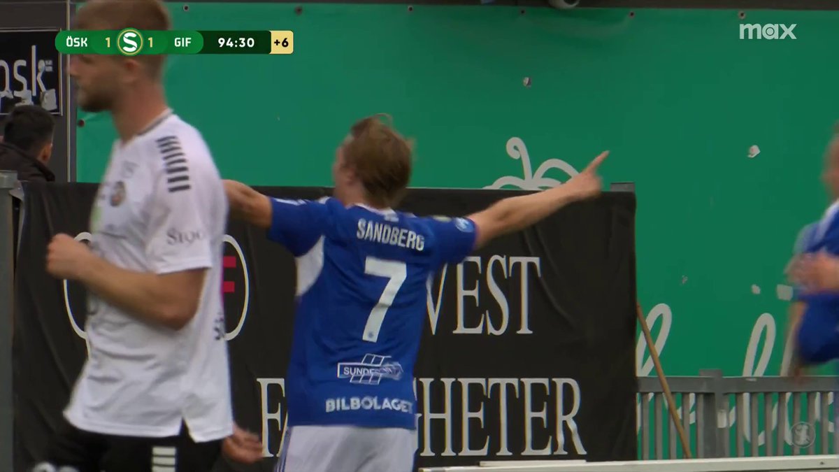Ture Sandberg sätter dit 2-1 för GIF Sundsvall i 95:e minuten borta mot ÖSK! 📲 Se Superettan på Max