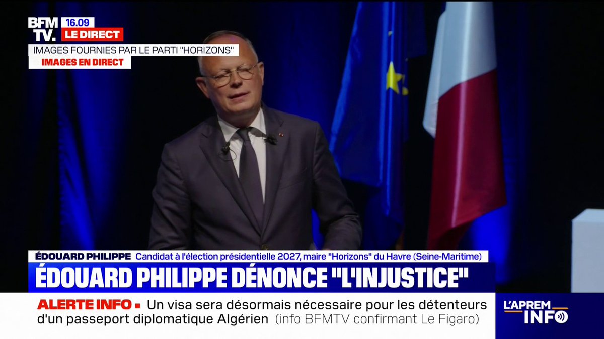 Présidentielle 2027: Édouard Philippe souhaite remettre "la justice au cœur de notre action" lors de son meeting à Marseille